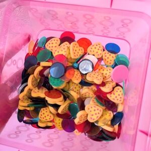 Plastic and rubber counters for math